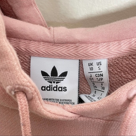 ADIDAS Trefoil Oversized Logo Hoodie Dust Pink TT3 - Picture 6 of 8